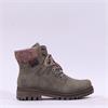 Rieker Knitted Cuff High Lace Ankle Boot - Green